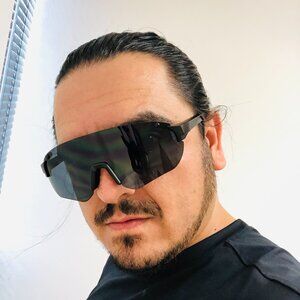 Men Sports Sunglasses‎ Fashion Designer Retro Black Lens Outdoor Driving Running